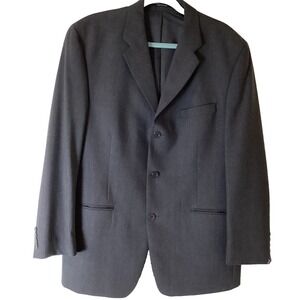 Businesswear‎ Corpcore DKNY ESSENTIALS Blazer 42R Charcoal Gray PURE NEW Wool